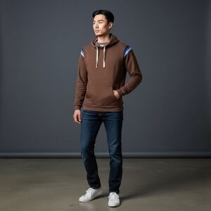 Marine Layer Mens Brown Hoodie Pullover Casual Athletic Style Size M